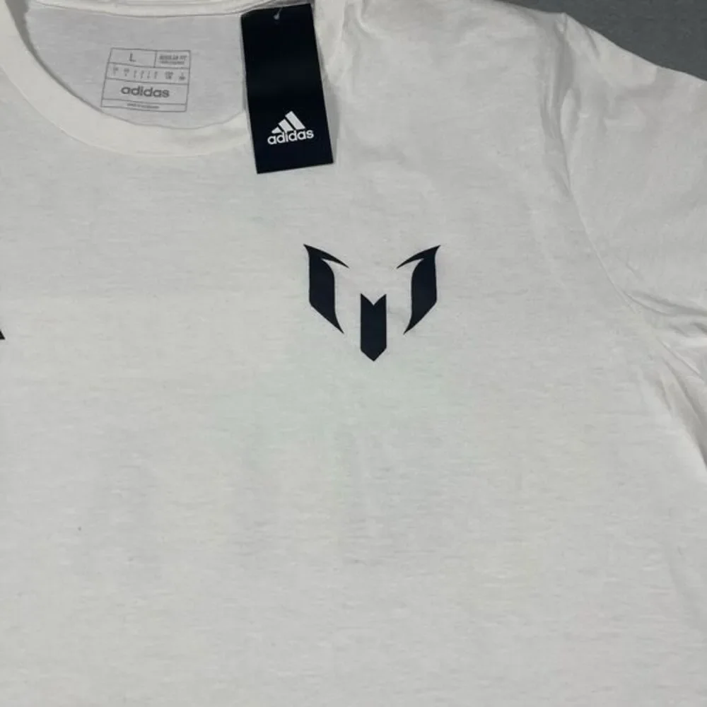 Adidas x Messi Shirt Mens Large White Inter Miami Bienvenido Tee Soccer ATACAGIL